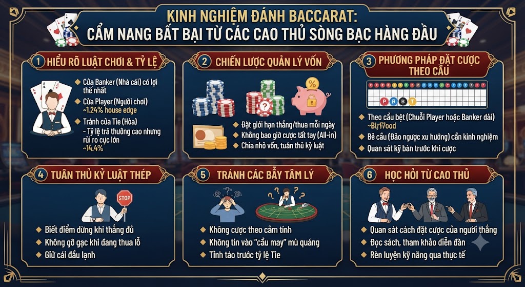 kinh nghiệm đánh baccarat